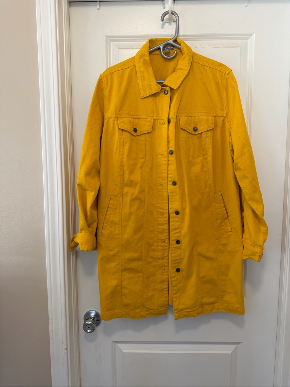 Jessica London Vibrant Mustard Long Shirt Jacket
